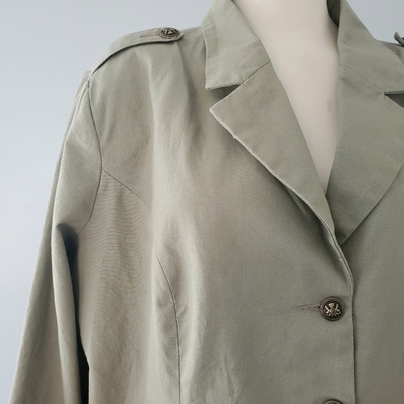 Twiggy London Army Green Blazer Plus Size - Picture 4 of 6